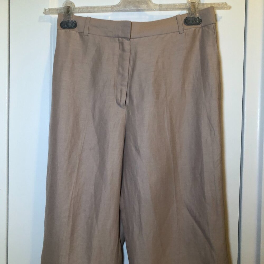 Aritzia Babaton Agency Linen Pant in Kasha Taupe Size 10 EUC - Picture 11 of 15